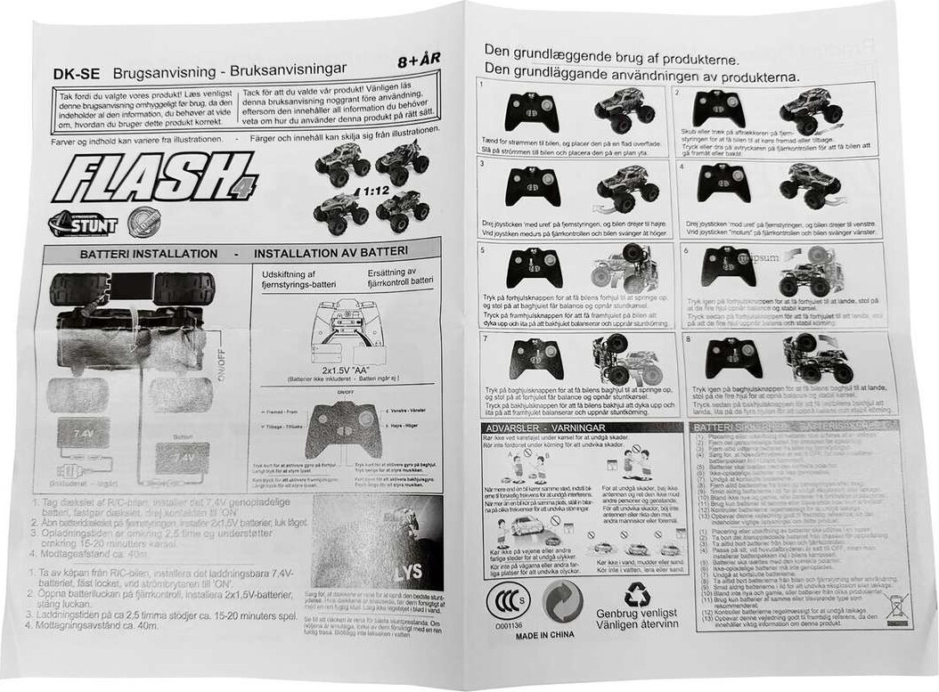 Fjernstyret Bil Med Lys Og Lyd - Speed Dirt Stars - 1 12 - Orange