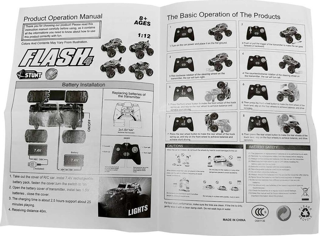 Fjernstyret Bil Med Lys Og Lyd - Speed Dirt Stars - 1 12 - Orange