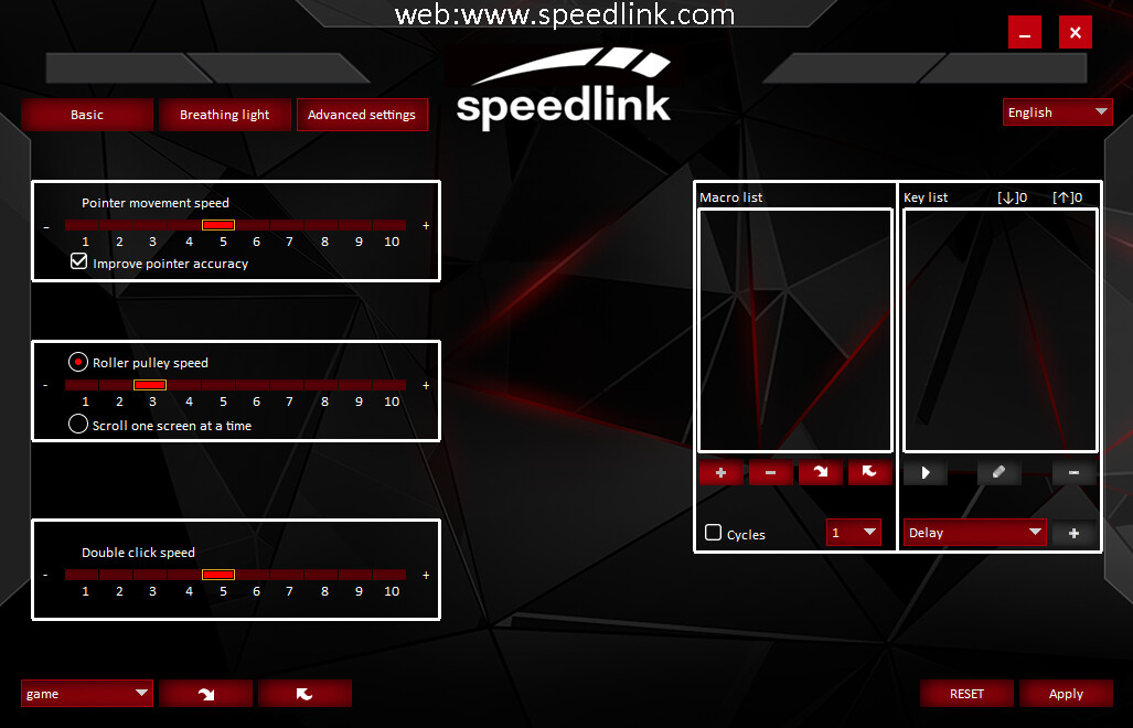 Speedlink - Corax Gaming Mus -Sort
