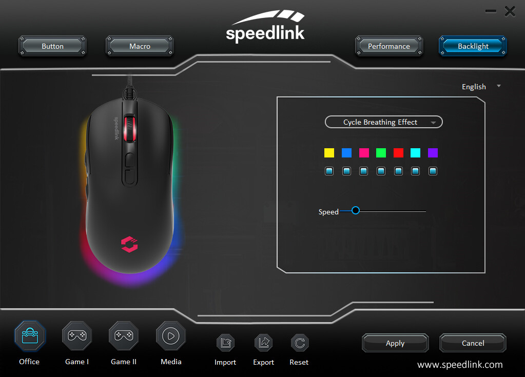Speedlink - Taurox Gaming Mus - Sort