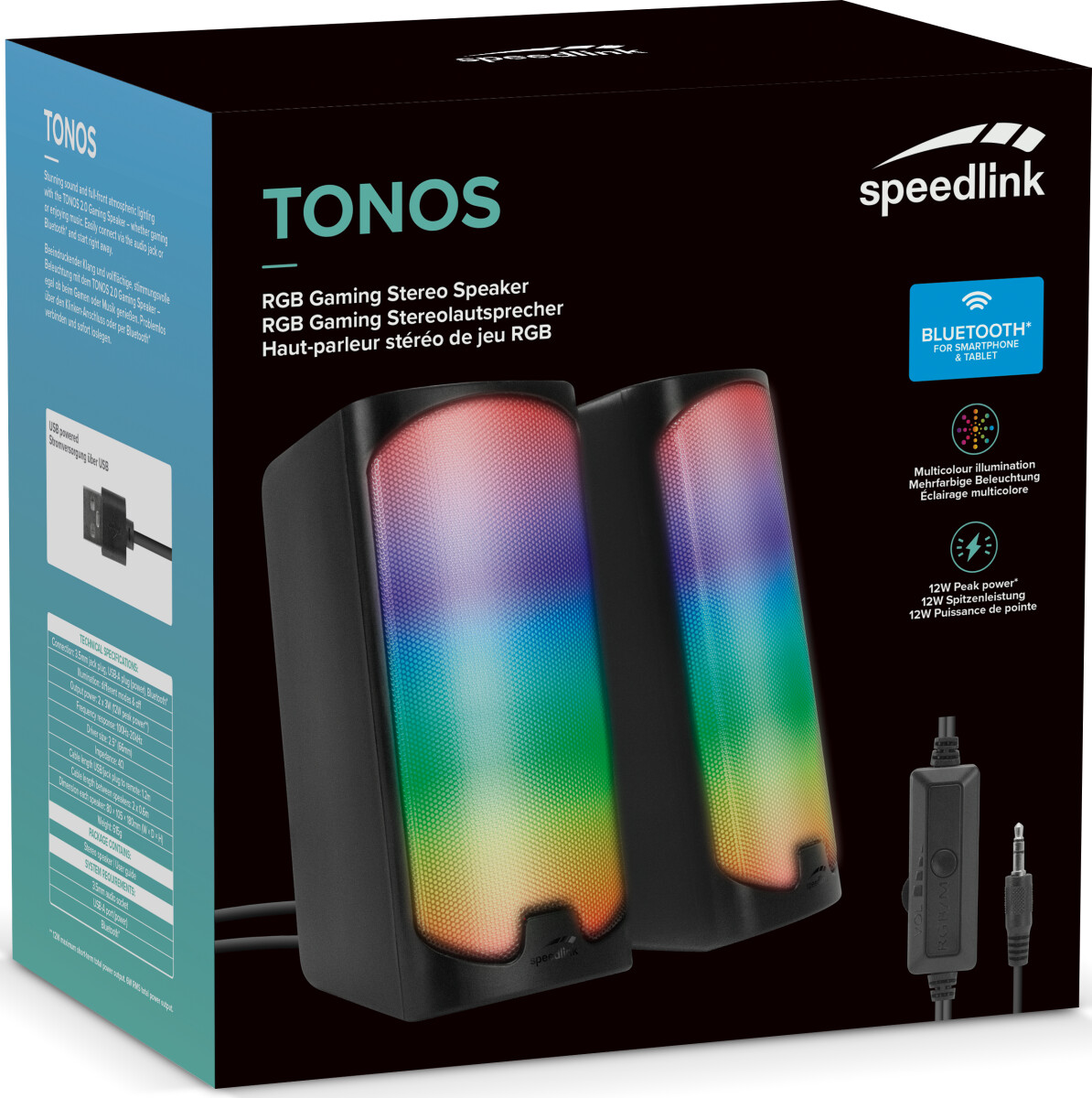 Speedlink - Tonos Rgb Gaming Stereo Speaker Black