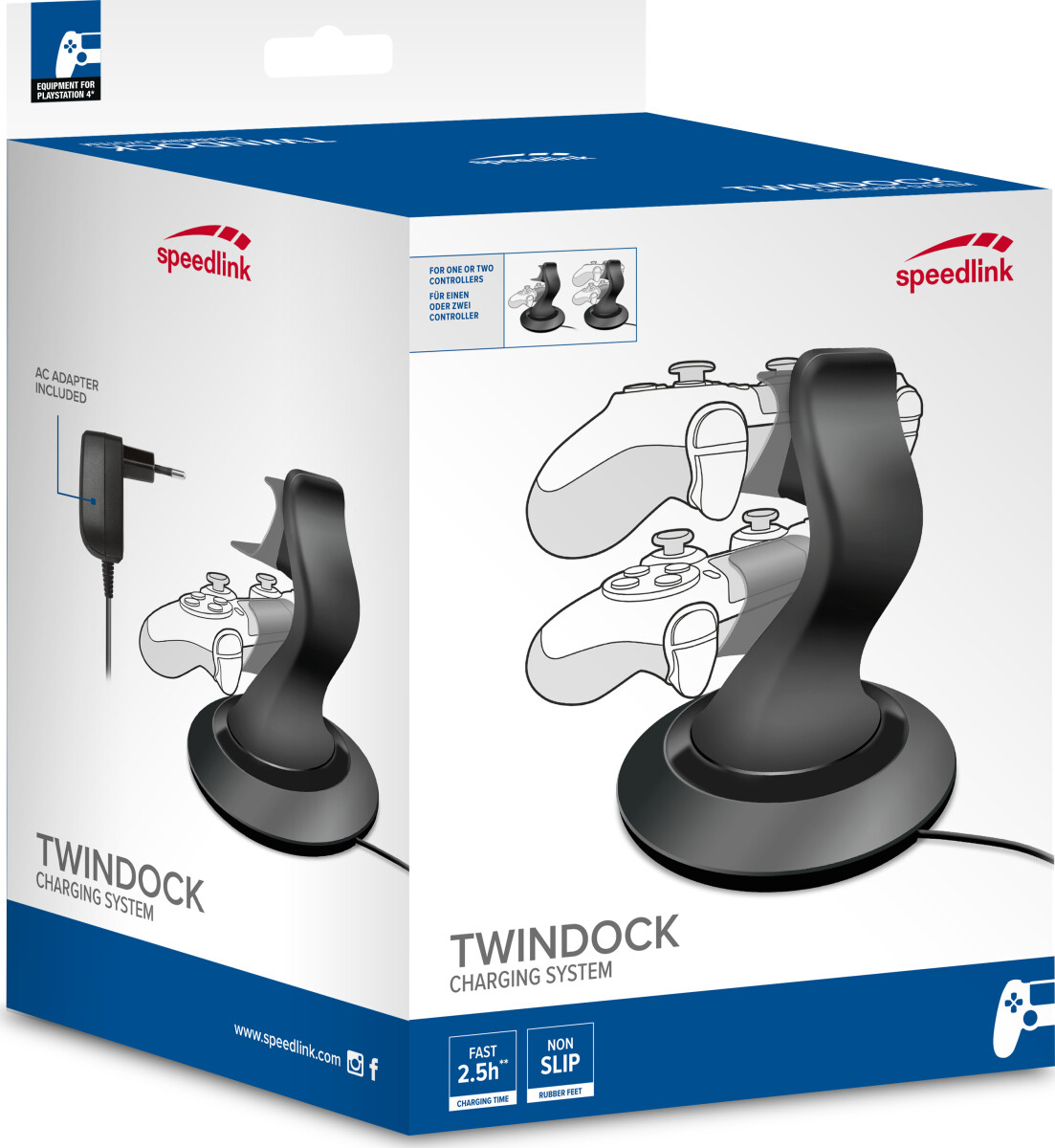 Speedlink - Twindock Ladestation Til Ps4 Controllere