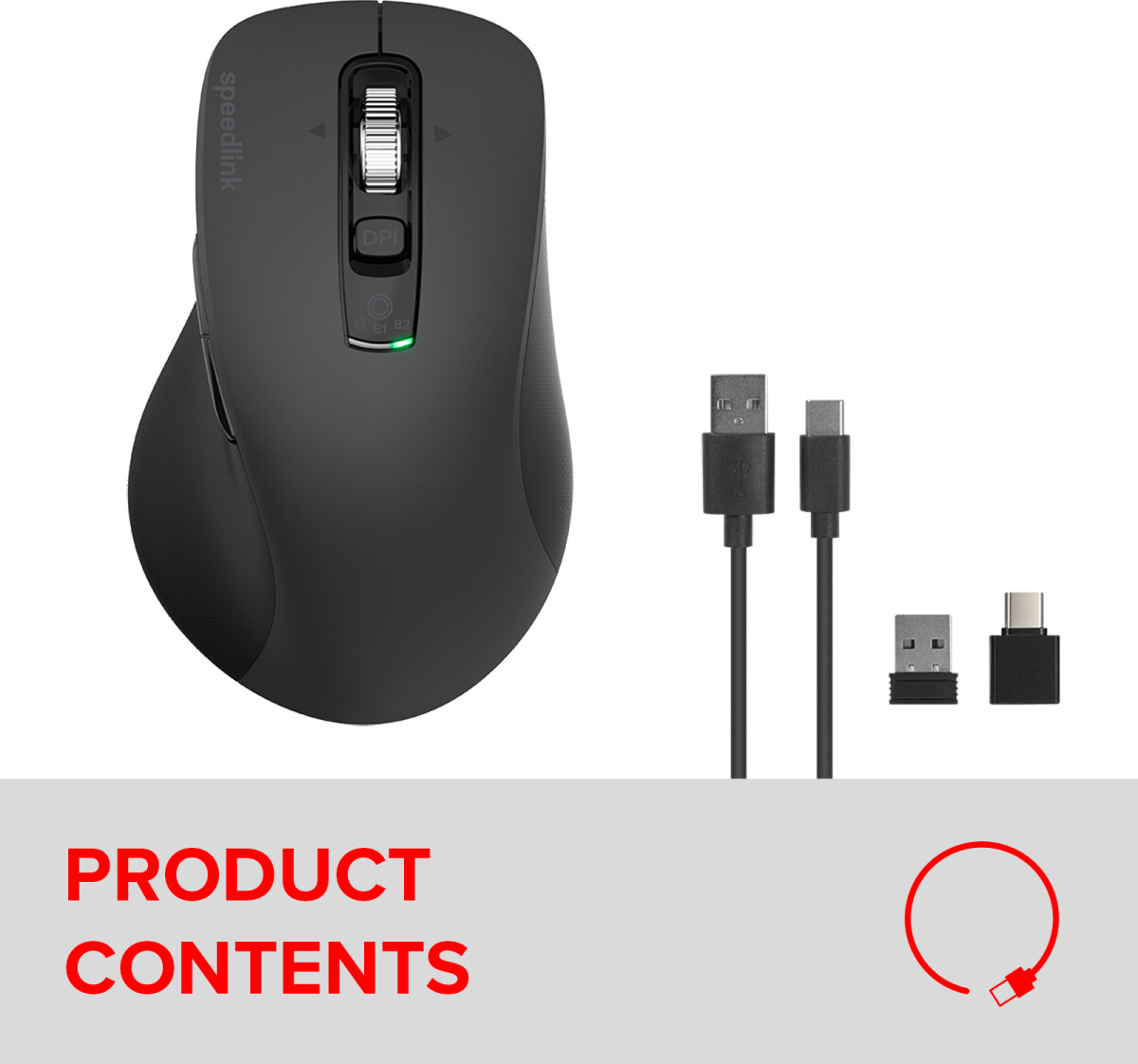 Speedlink - Velora Rechargeable Mouse - Wireless Bluetooth Smart Flying