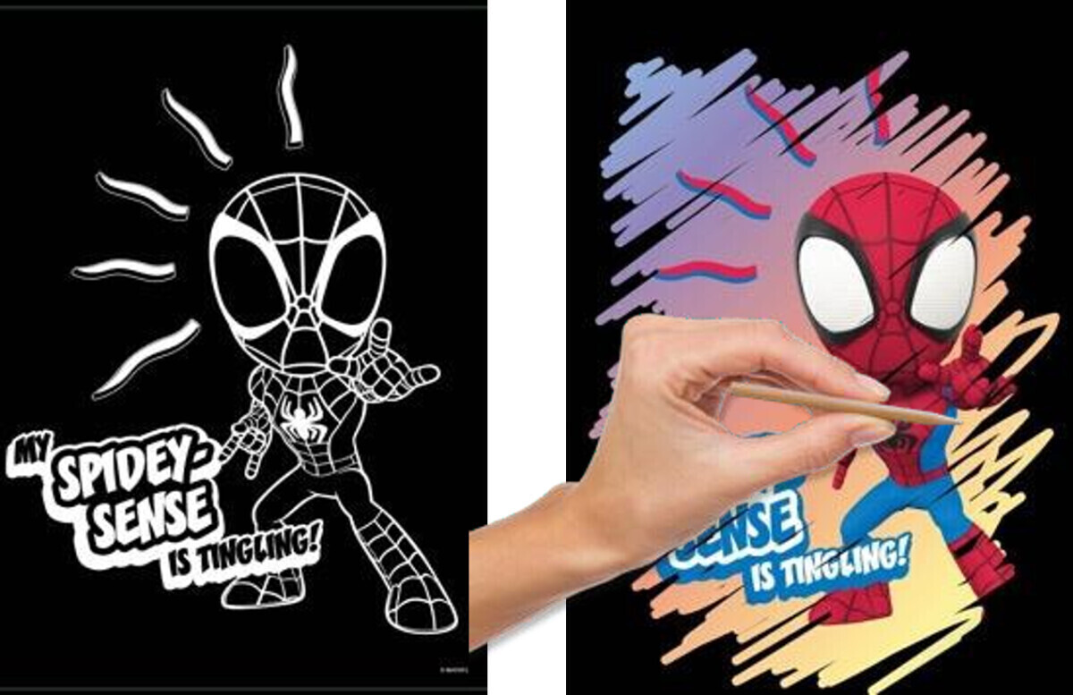 Spidey Scratch Art Posters