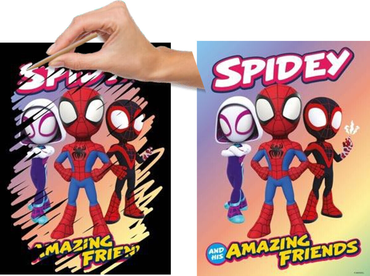 Spidey Scratch Art Posters