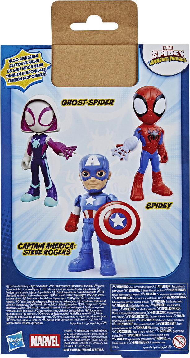 Spidey Friends - Captain America Figur - Hasbro G2462