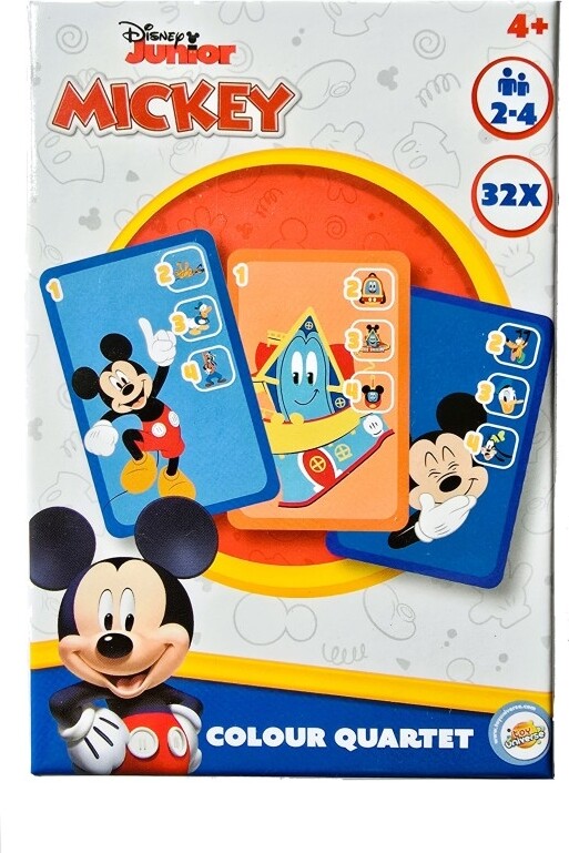 Mickey - Colour Quartet - Disney Junior - Kvartet Kortspil