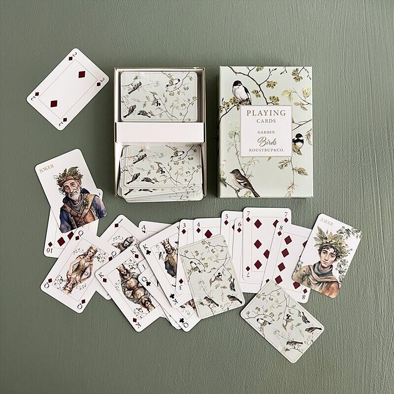 Koustrup Co - Playing Cards - Garden Birds - 6 Sæt Spillekort