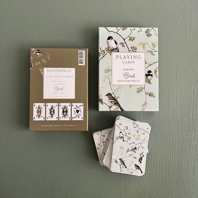 Koustrup Co - Playing Cards - Garden Birds - 6 Sæt Spillekort