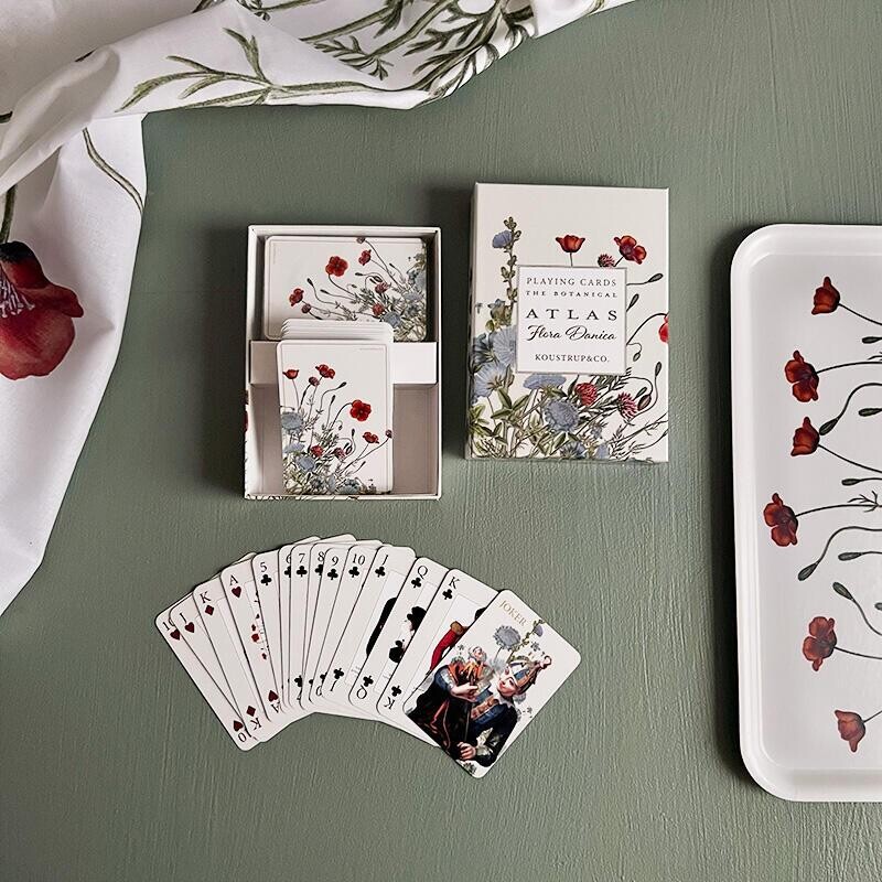 Koustrup Co - Playing Cards - Flora Danica Atlas - 6 Sæt Spillekort
