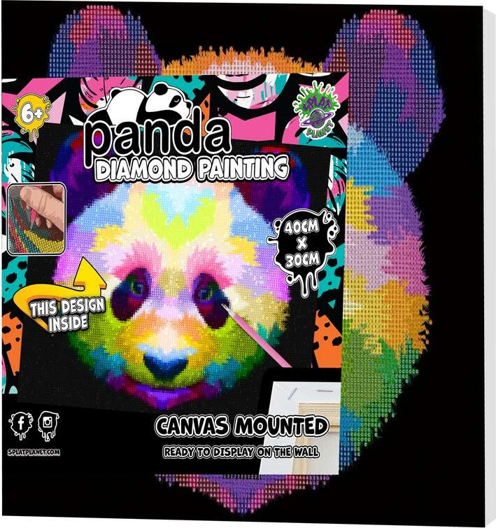 Splat Planet - Diamond Painting - Lærred - Panda - 30X40 Cm