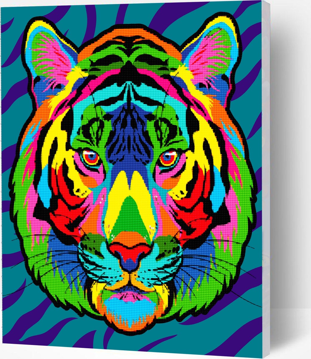 Splat Planet - Diamond Painting - Lærred - Tiger - 30X40 Cm