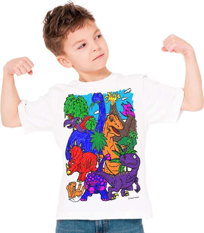 Splat Planet Superhero T-Shirt Magic Coloring T-Shirt with 10 Magic