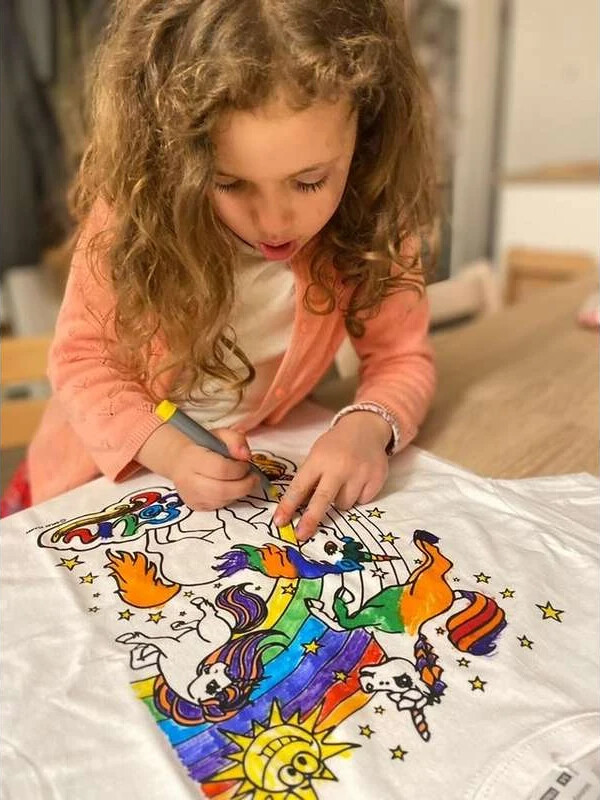 Splat Planet T-Shirt Da Colorare Per Bambini | Con Fenicottero E 6 Pennarelli Magici Lavabili | 9-11 Anni - 3