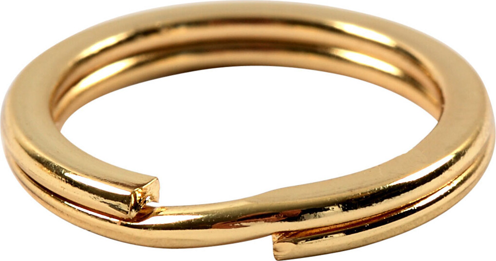 Nøgleringe - Guld - Splitringe - Ø 15 Mm - 15 Stk