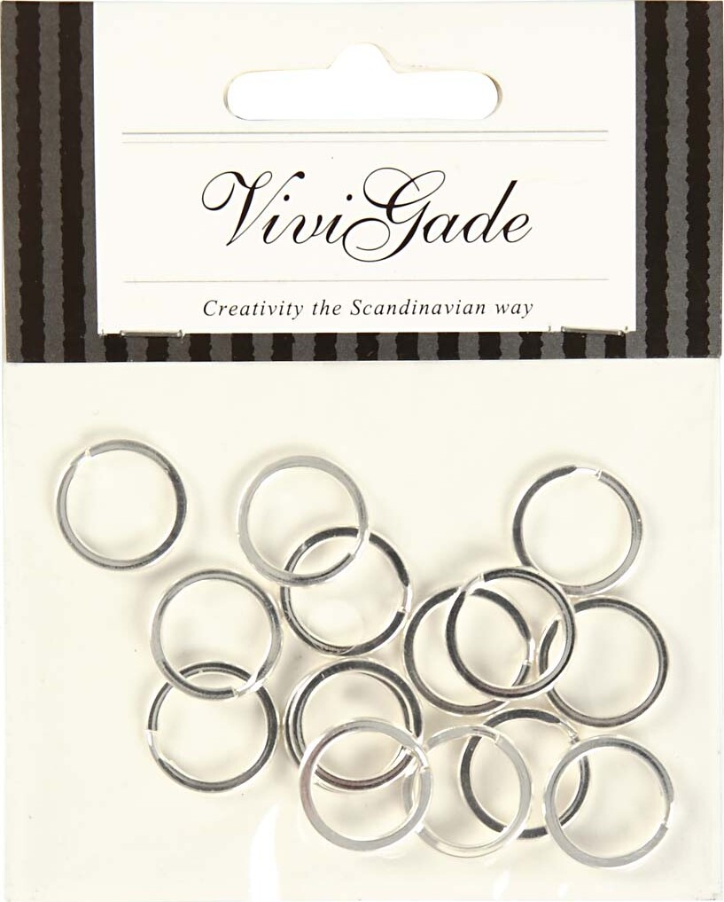 Nøgleringe - Sølv - Splitringe - Ø 15 Mm - 100 Stk
