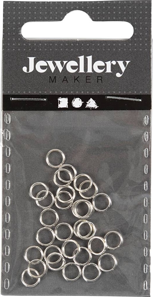 Nøgleringe - Sølv - Splitringe - Ø 5 Mm - 30 Stk