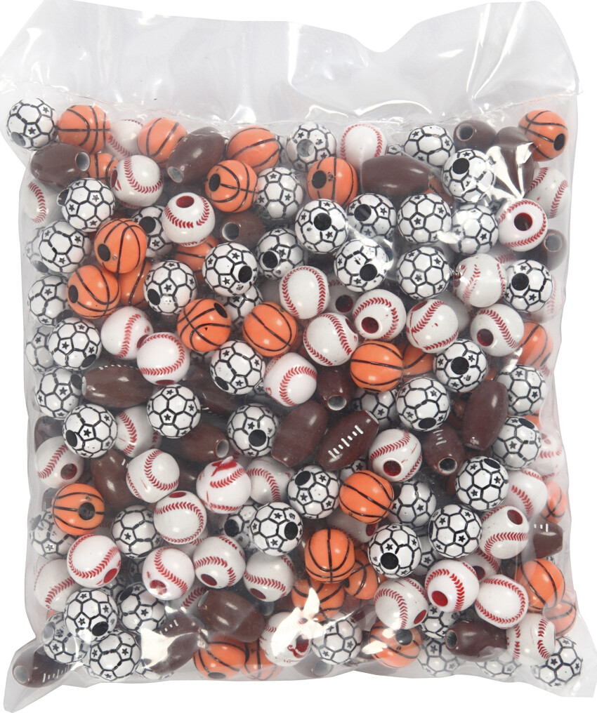 Sportsperler - Str 11-15 Mm - Hulstr 3-4 Mm - Assorterede Farver - 270 G