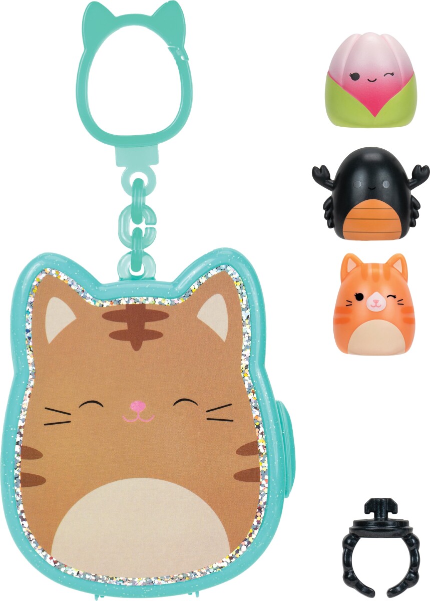 Squishalongs - 2 5 Cm Nøglering 4-Pakke