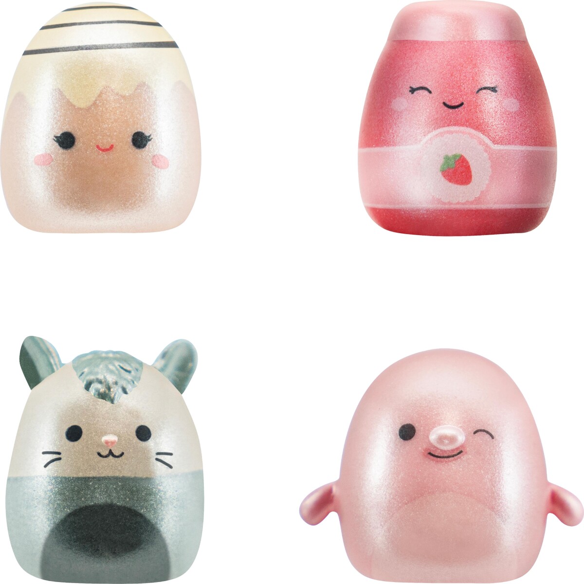 Squishalongs - 2 5 Cm Nøglering 4-Pakke