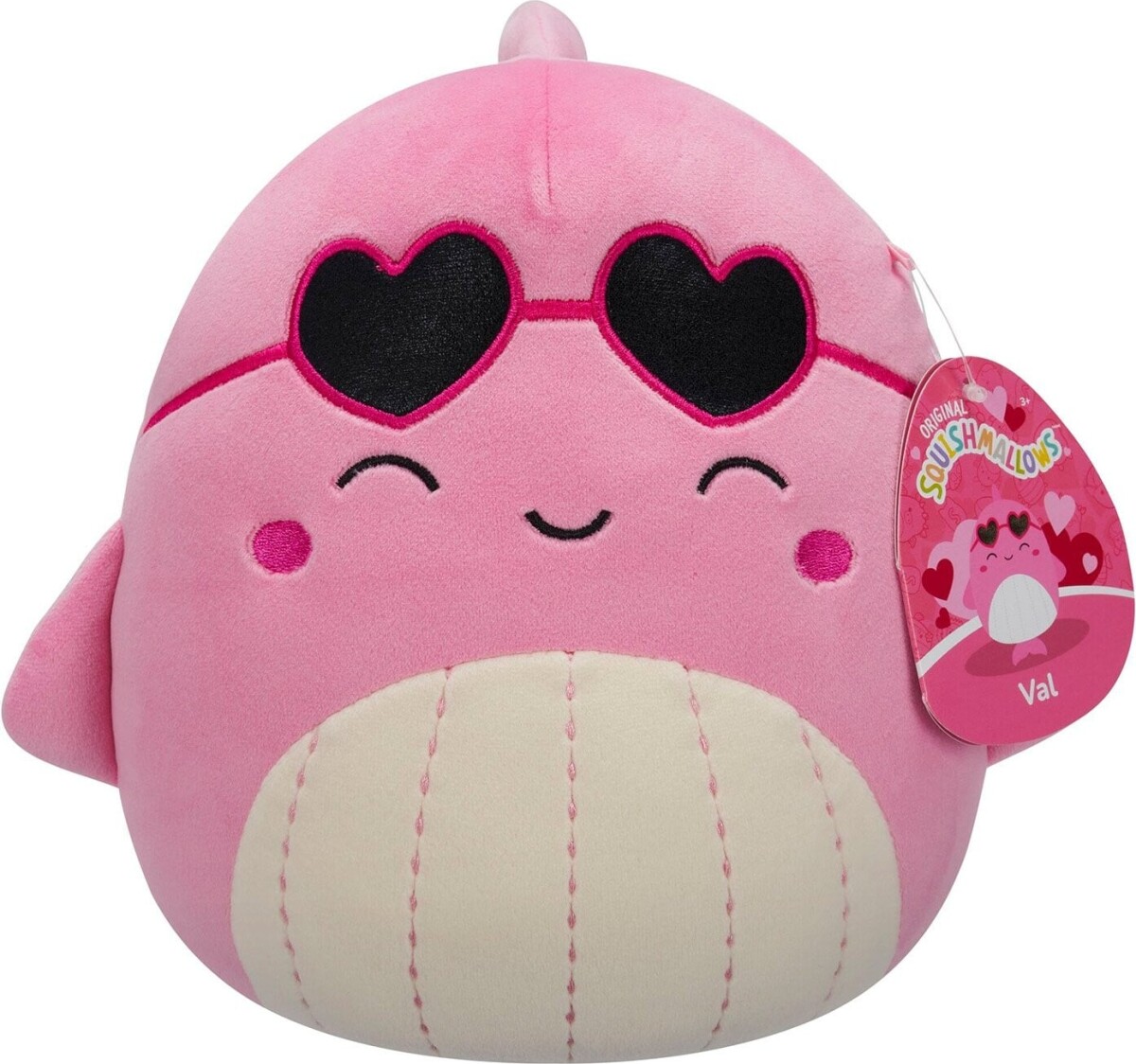 Squishmallows - 19 Cm Love - Val The Pink Whale