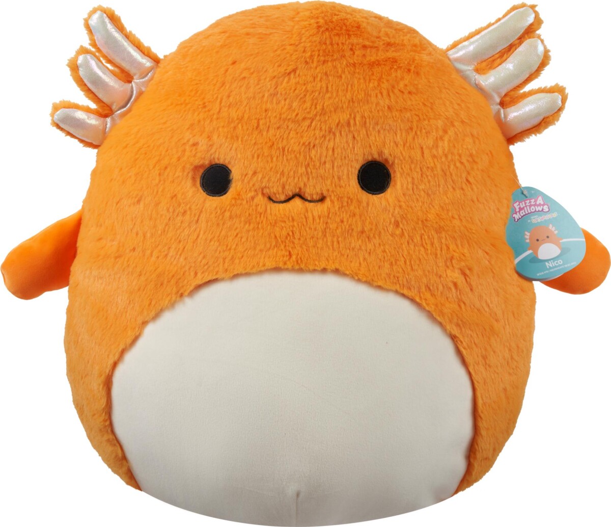 Squishmallows Bamse - Fuzz A Mallows - Nico Axolotl - 40 Cm