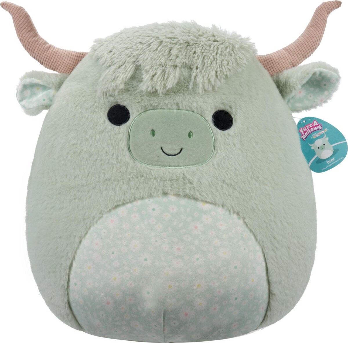 Squishmallows Bamse - Fuzz A Mallows - Iver Highland Cow - 40 Cm