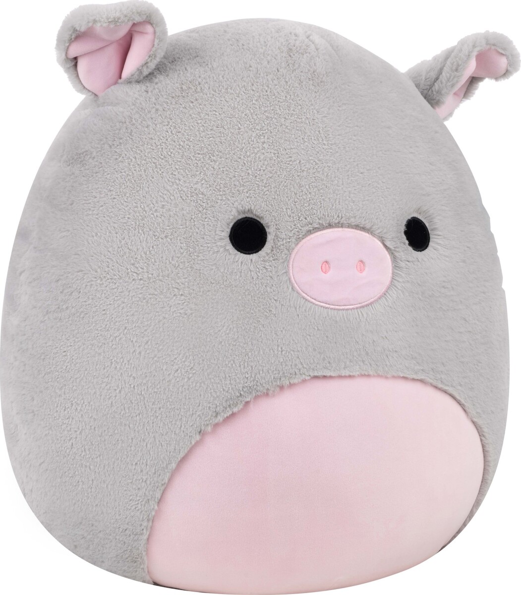 Squishmallows - Bessa Gris Bamse - Fuzz A Mallows - 50 Cm