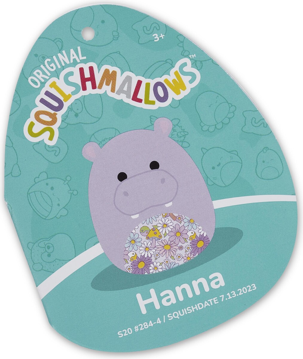 Squishmallows Bamse - Flodhest Hanna - 50 Cm