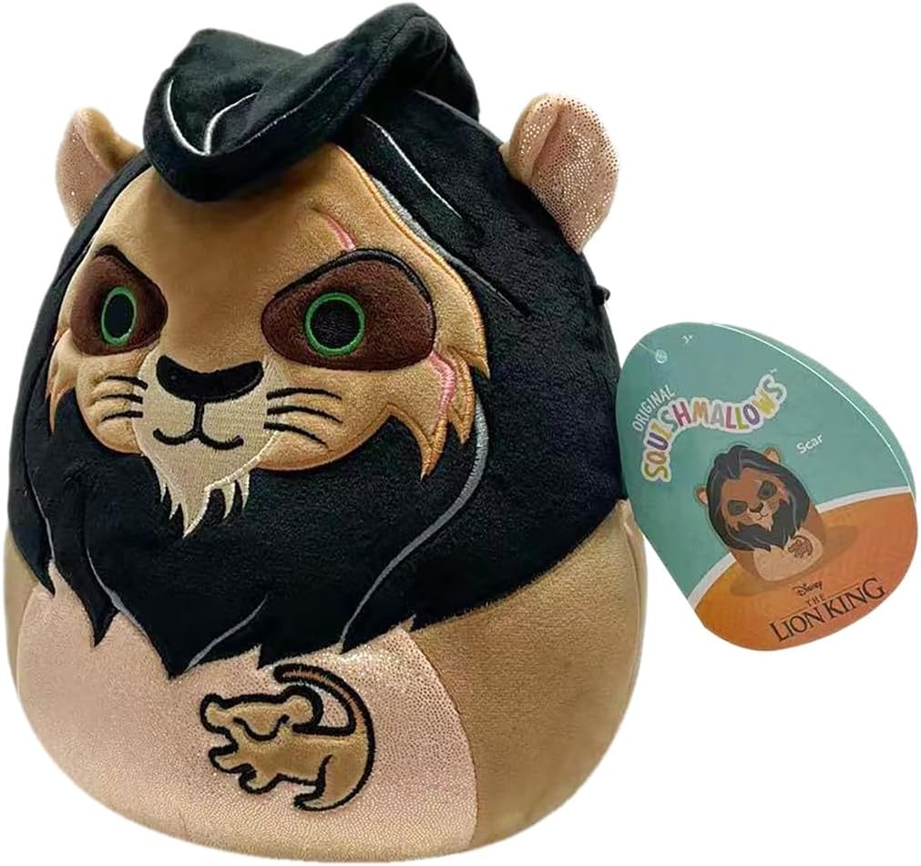 Squishmallows Bamse - Scar - Disney - Løvernes Konge - 20 Cm