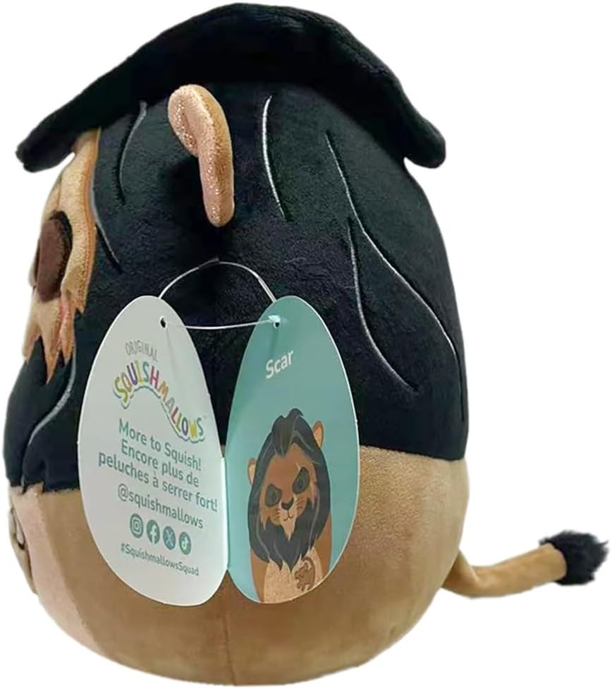 Squishmallows Bamse - Scar - Disney - Løvernes Konge - 20 Cm