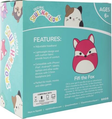 Squishmallows - Plush Bluetooth Headphones - Fifi 608091