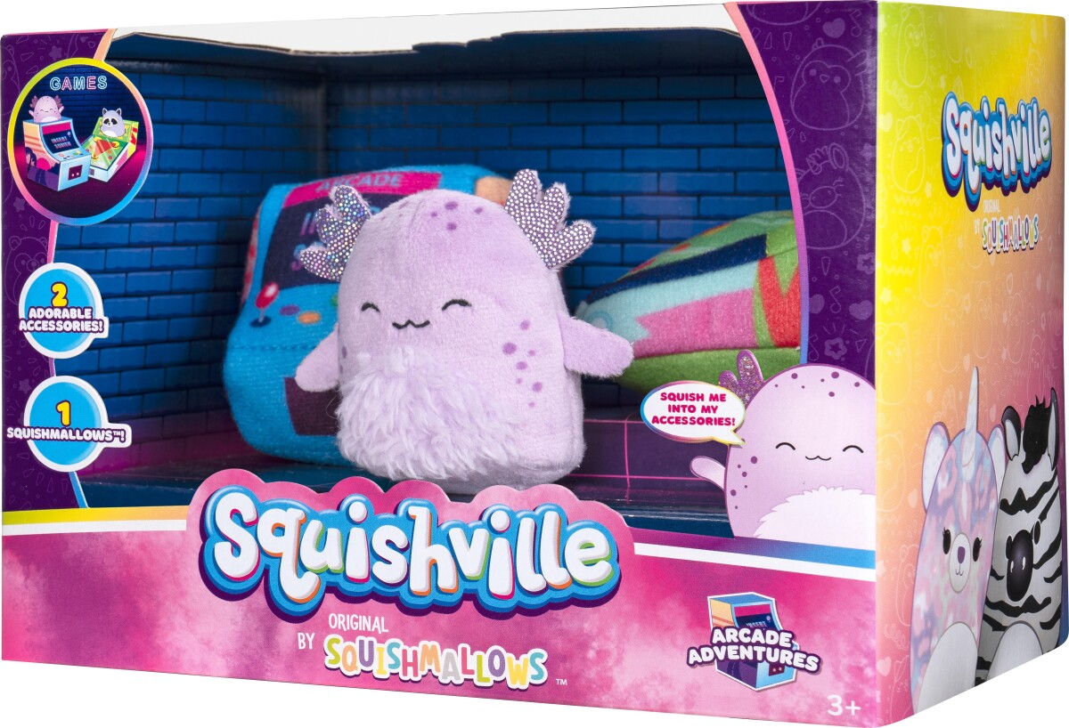 Squishmallows Bamse - Squishville Arcade Adventures Sæt