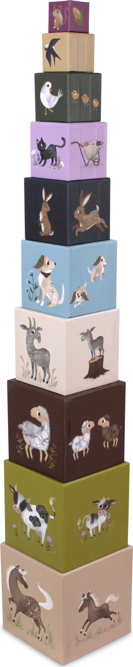 Stableklodser Med Tal Og Bondegårdsdyr - 10 Stk - Filibabba