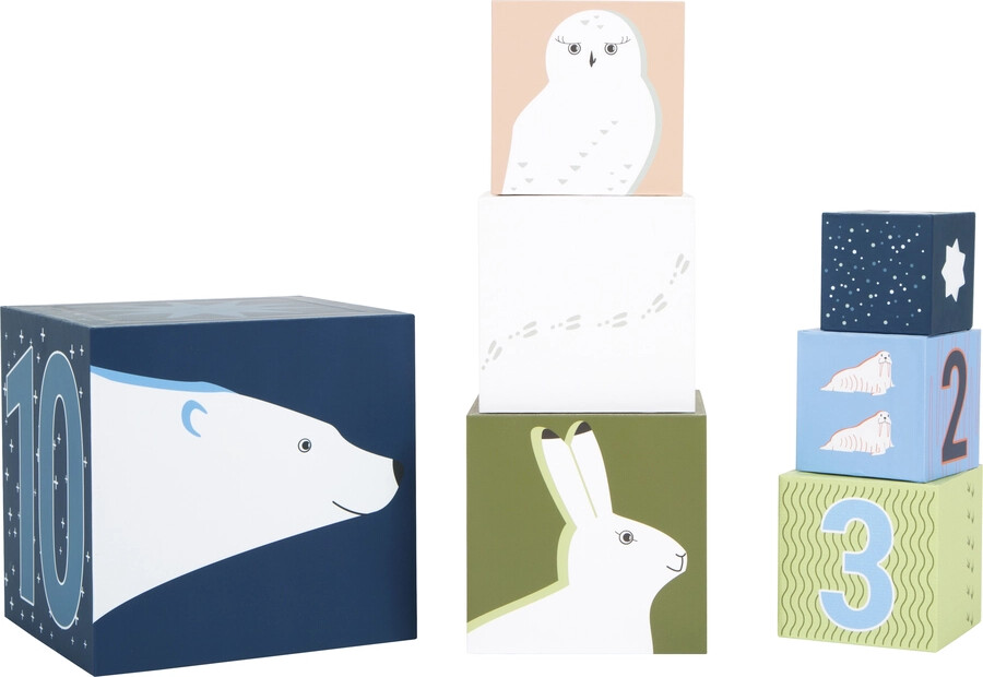 Stableklodser I Pap - Arktiske Dyr Og Tal - 10 Stk - Small Foot