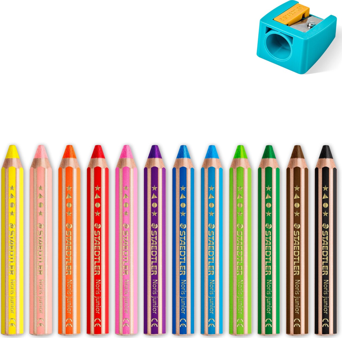 Staedtler - Store 3 I 1 Farveblyanter I Boks - 12 Farver