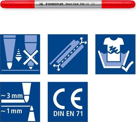 Staedtler - Twin Marker Fibre-Tip Tusser - Flere Farver - 12 Stk