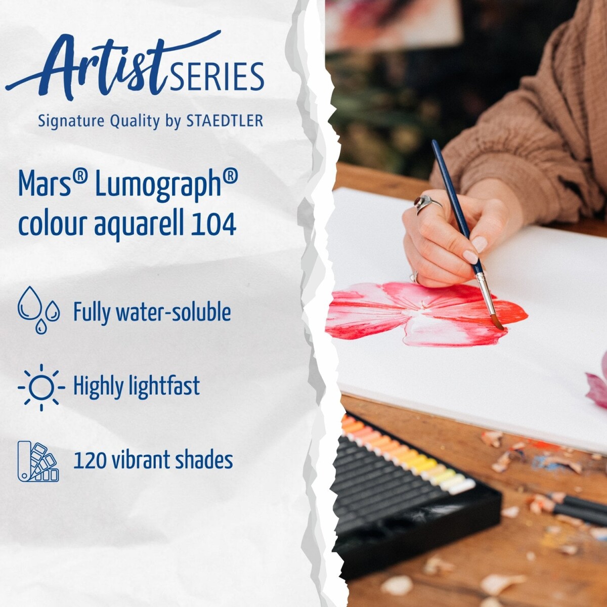 Staedtler - Mars Lumograph Colour Aquarell - 12 Farveblyanter