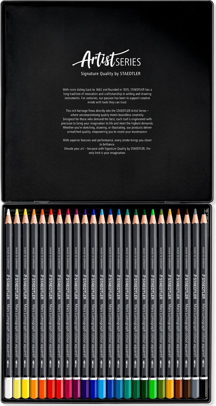Staedtler - Mars Lumograph Colour Aquarell - 24 Farveblyanter