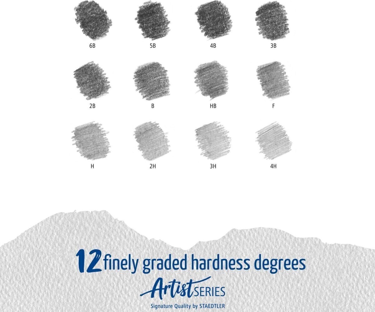 Staedtler - Mars Lumograph Blyanter - 12 Stk - Artists Series