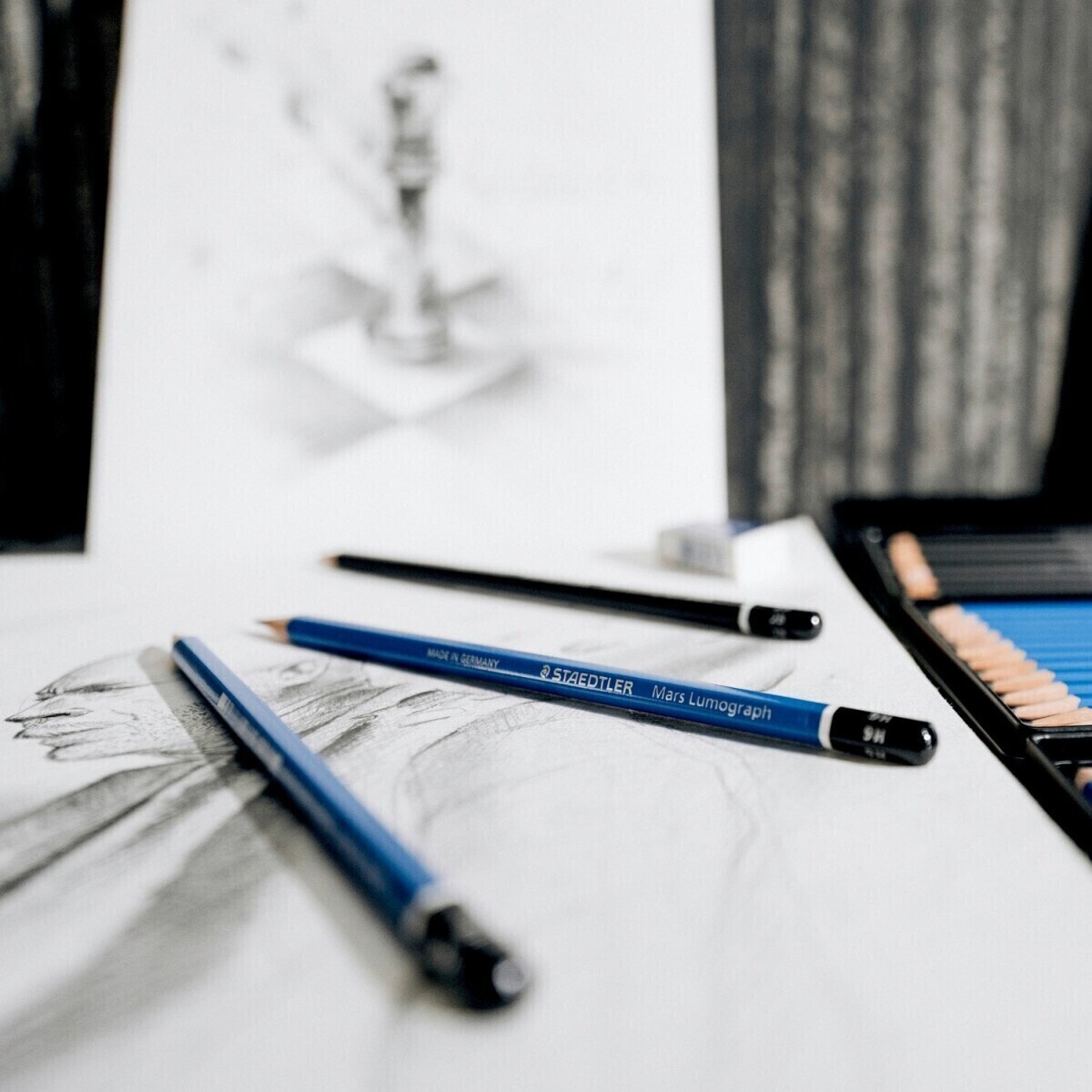 Staedtler - Mars Lumograph Blyanter - 12 Stk - Artists Series