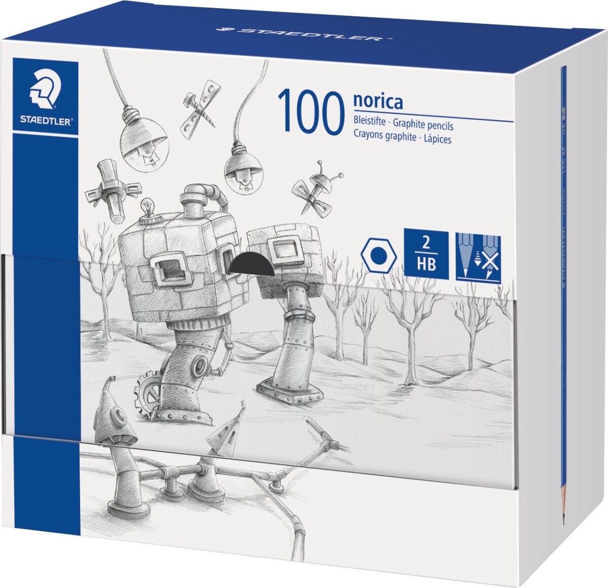 Staedtler - Norica 130 46 Hb 2 - Blyanter I Dispenser - 100 Stk