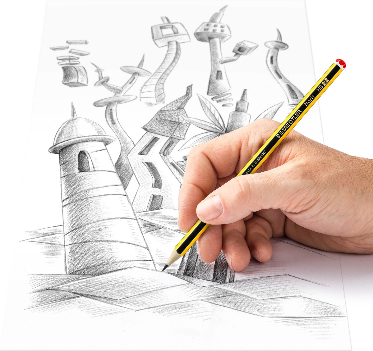 Staedtler - Noris Hb Blyanter - Inkl Viskelæder - 12 Blyanter
