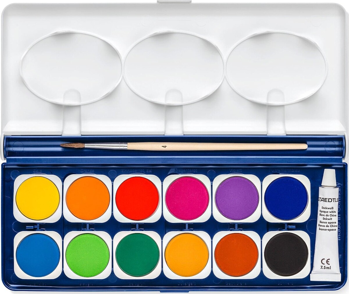 Staedtler - Noris Maleskrin Med Pensel - 12 Stk Assorteret