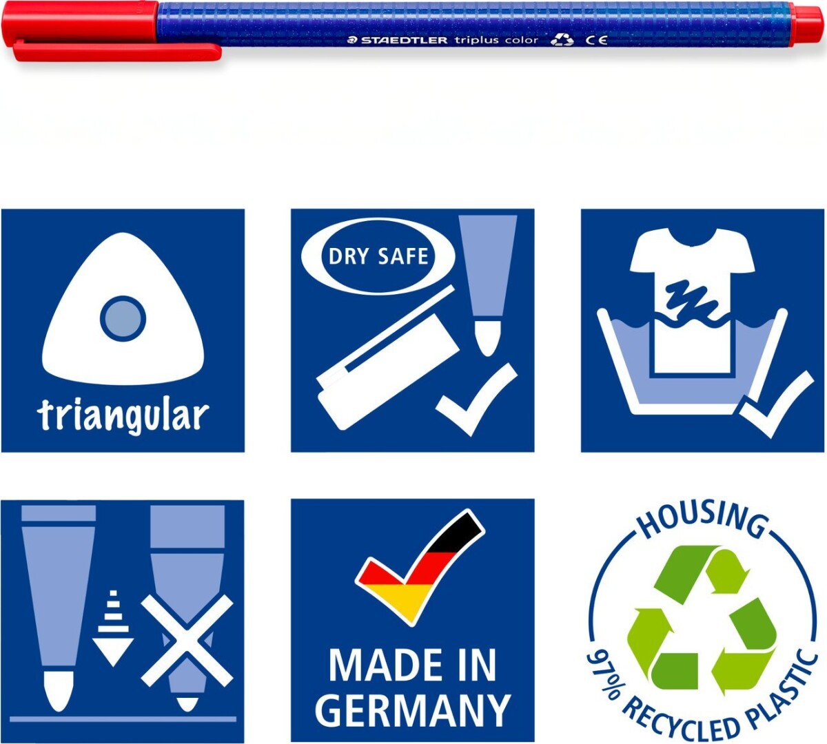 Staedtler - Triplus Color Tusser - Fibre Tip Pens - 40 Farver