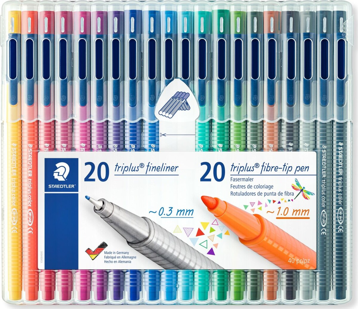 Staedtler - Triplus Fineliner Og Fibre Tip Pen Tusser - 40 Stk | Se ...