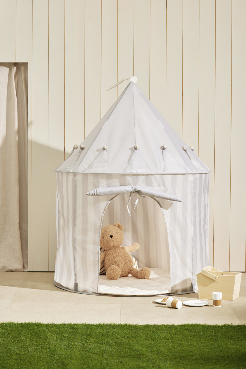 Legetelt Til Børn - Star - Grå Med Striber - Kids Concept