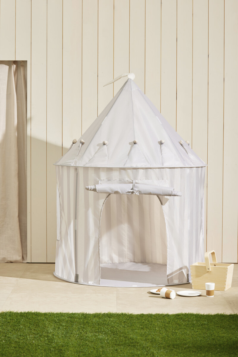 Legetelt Til Børn - Star - Grå Med Striber - Kids Concept
