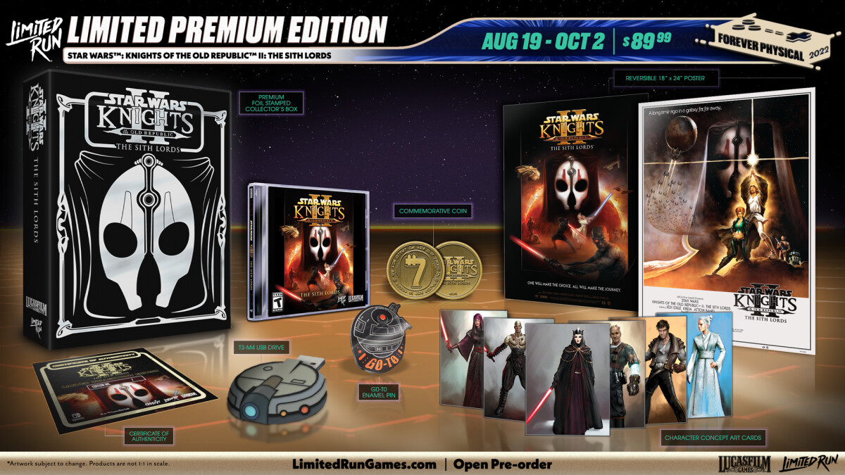 Star Wars Knights Of The Old Republic Ii The Sith Lords Limited Run