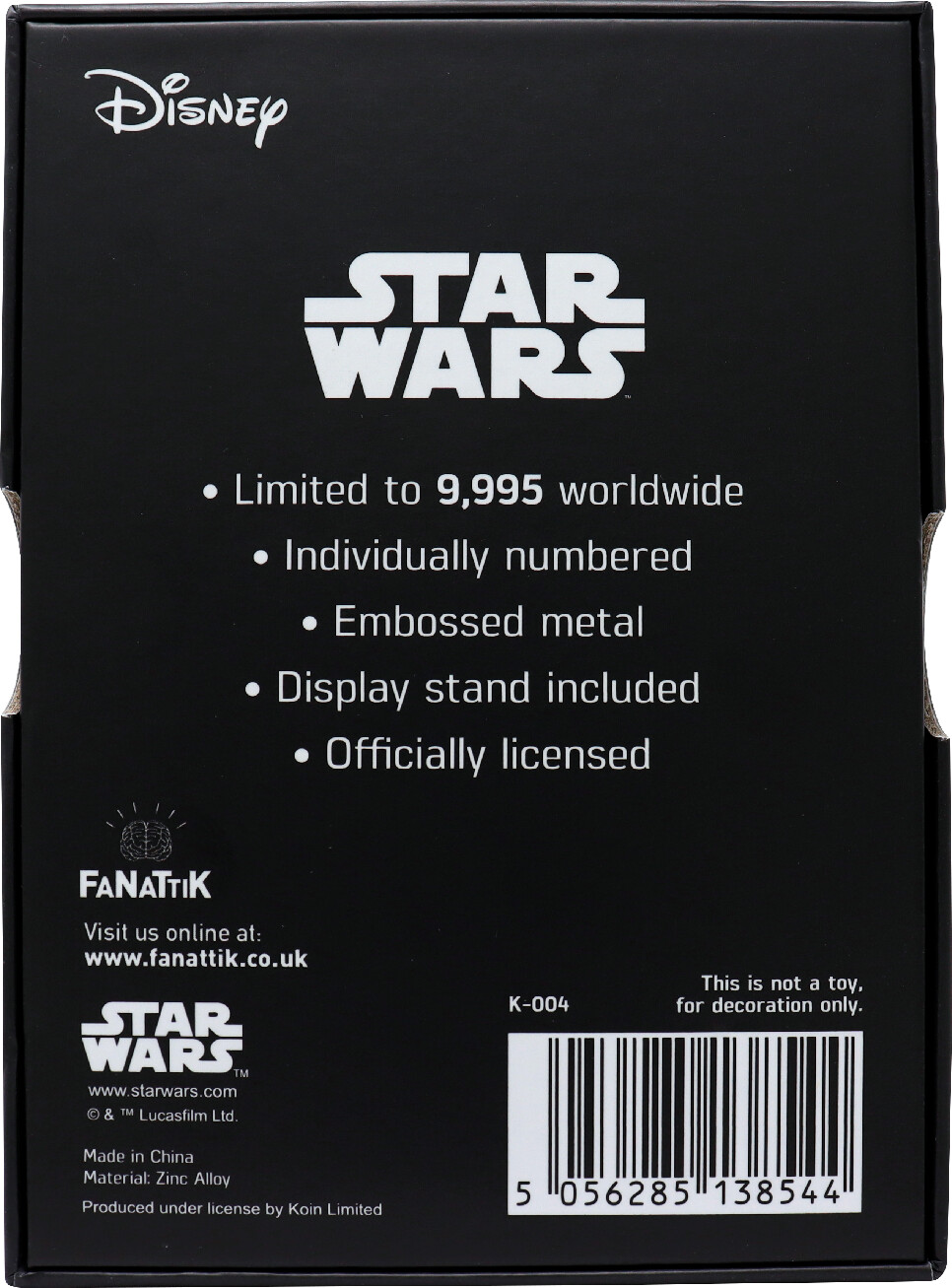 Star Wars Limited Edition Darth Vader Ingot